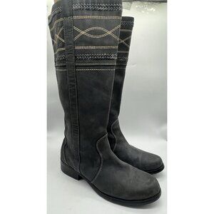 Ruff Hewn Sundancer Boot Tall Gray Women's Size 9.5 Leather